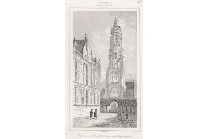 Delft, oceloryt 1840
