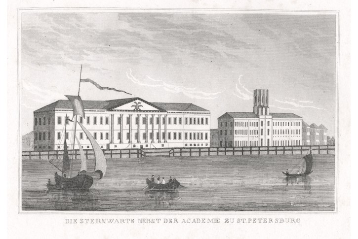 Petrohrad hvězdárna, Strahlheim, oceloryt, 1837