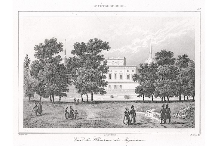 Petrohrad Sv. Michael, Lemaitre, oceloryt, 1838