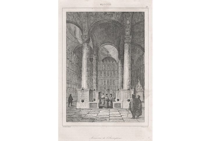 Moskva  interier, Lemaitre, oceloryt, 1838