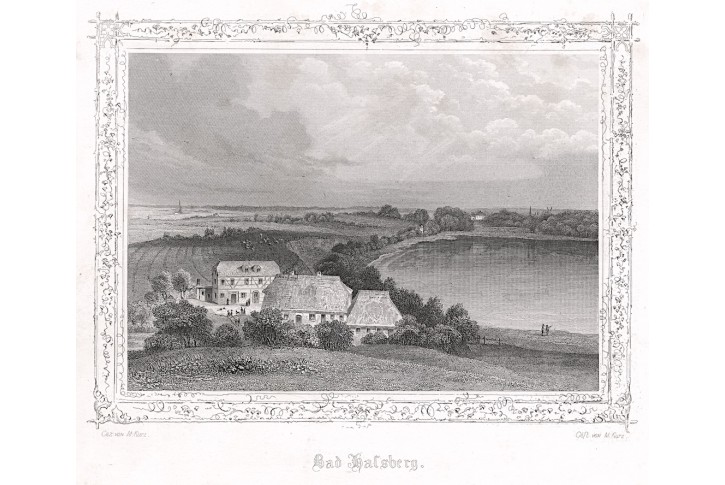 Halsberg Dánsko, Poppel , oceloryt, 1845