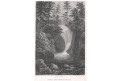Wodospad Kamieńczyka,  Herloss, oceloryt, 1841