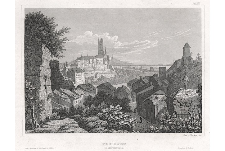 Freiburg, Meyer, oceloryt, 1850