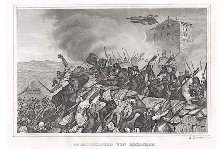 Mazagram bitva , oceloryt , (1850)