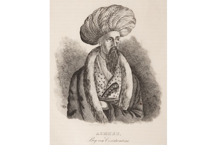 Ahmed Bey , Medau  litografie , 1839