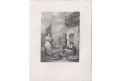 Prodavačka ryb rybář, Payne, oceloryt, 1860