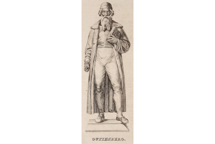 Guttenberg, litografie , 1838