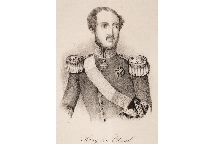 Ferdinand Filip Orelánský , litografie , 1842