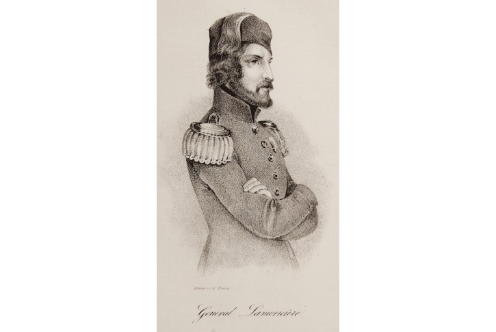 Lamoriciere generál, litografie , 1842