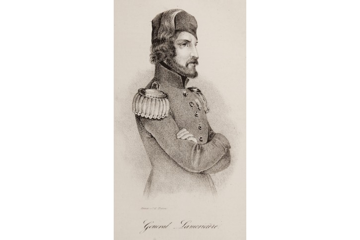 Lamoriciere generál, litografie , 1842