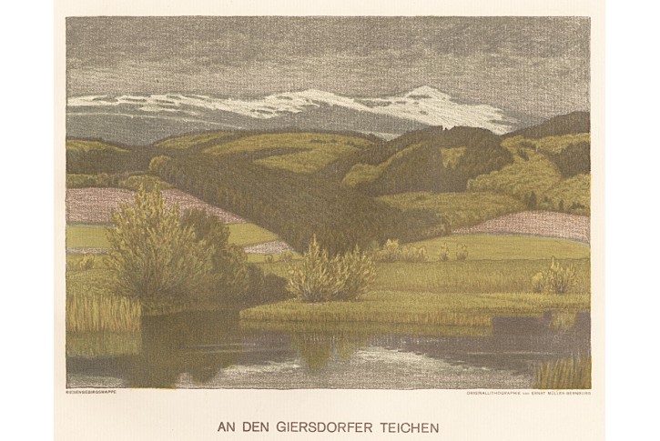 Sosnowka, Krkonoše, litografie, 1907