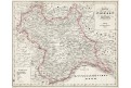 Lombardie Veneto, Berra, kolor. litografie, 1855