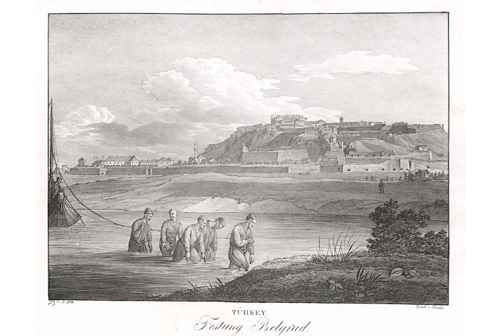 Bělehrad, Kunike, litografie,  1826