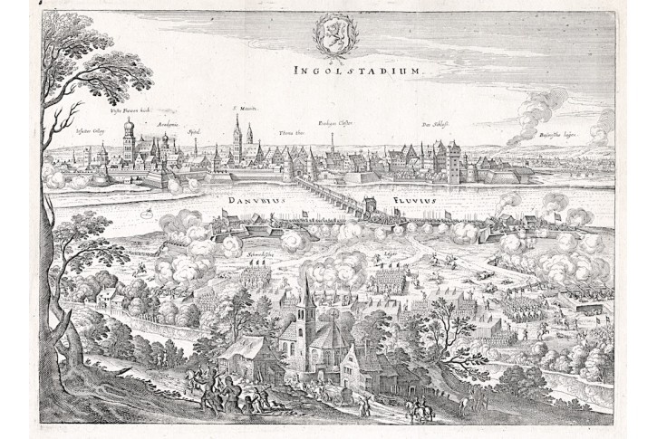 Ingolstadt, Merian, mědiryt, 1635