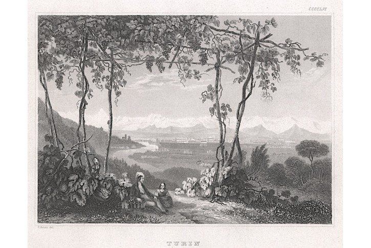 Turin, Meyer, oceloryt, 1850