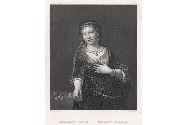 Rembrandtova dcera II. , oceloryt, (1860)