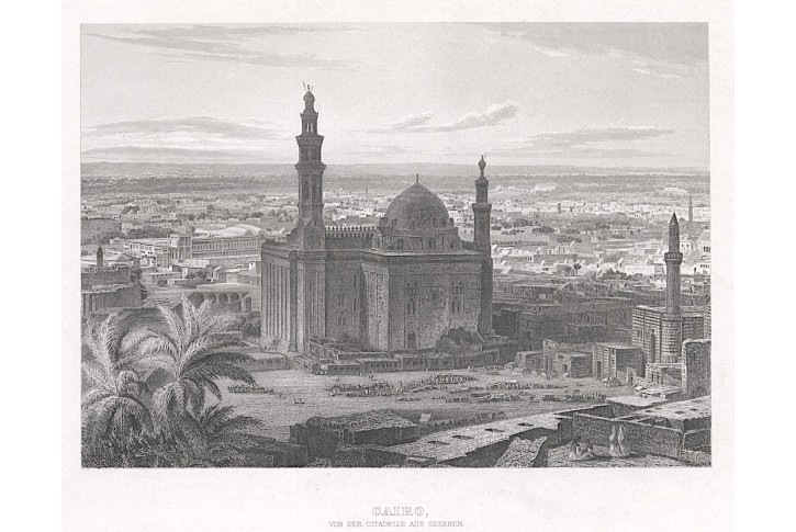 Kahira Cairo II., Meyer, oceloryt, 1860