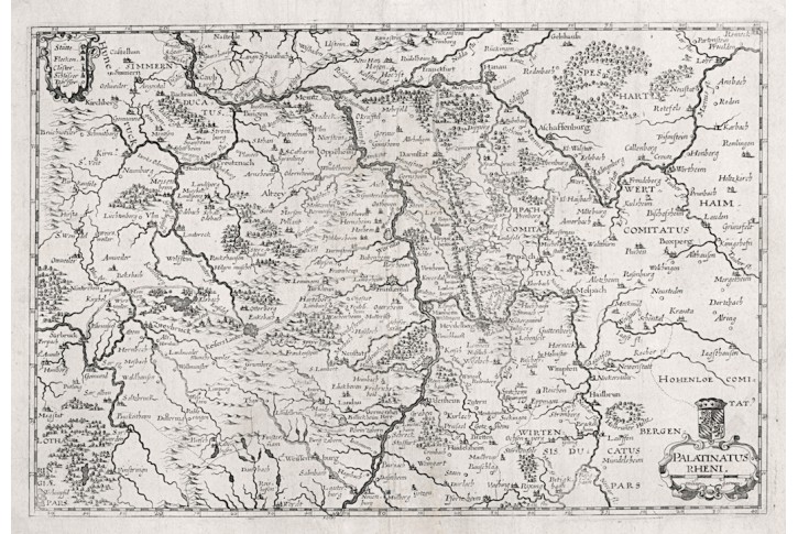 Rheinpfalz, Merian, mědiryt, 1645