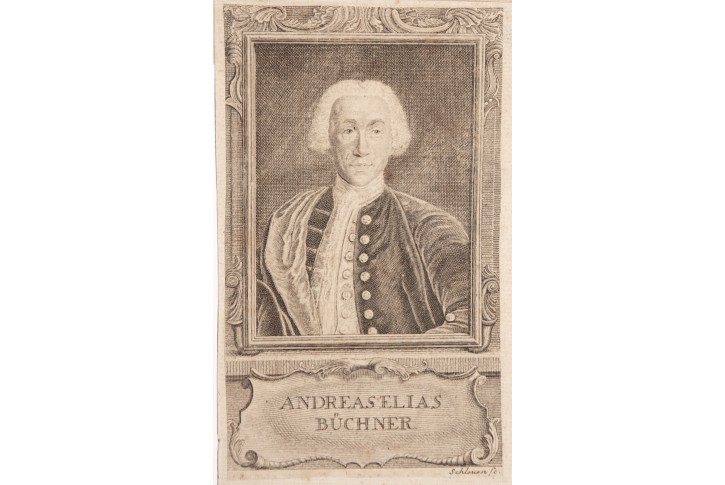 Büchner Andreas Ellias, mědiryt , 18. stol