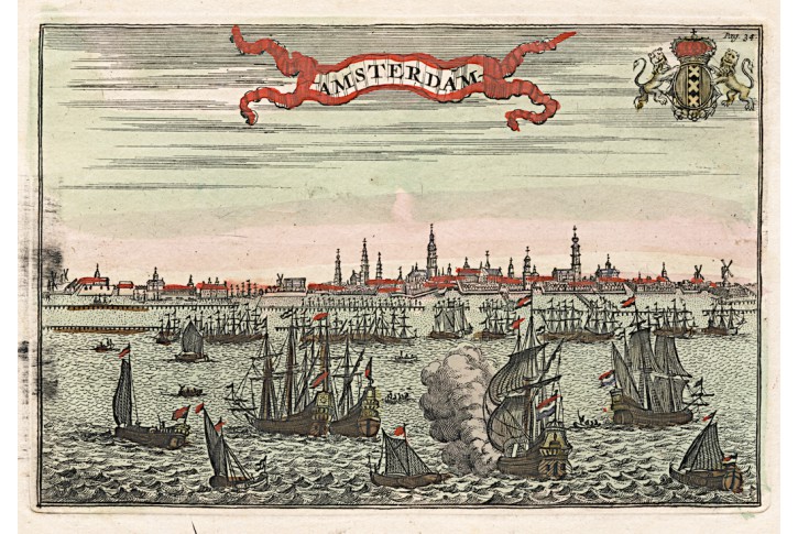 Amsterdam, kolor. mědiryt, (18 stol.)