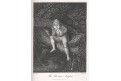 Rybář samotář, Wheble, mědiryt, 1807