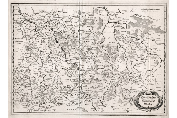 Merian M : Ober Sachsen , mědiryt 1650