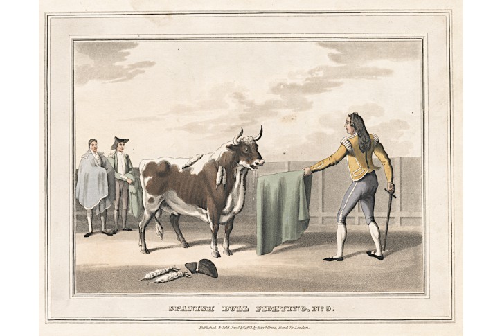 Býčí zápasy, Orme, akvatinta, 1813