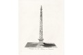 Roma Laterano obelisk, Medau, mědiryt , 1829