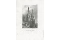 Burgos Katedrála, Meyer, oceloryt, 1850