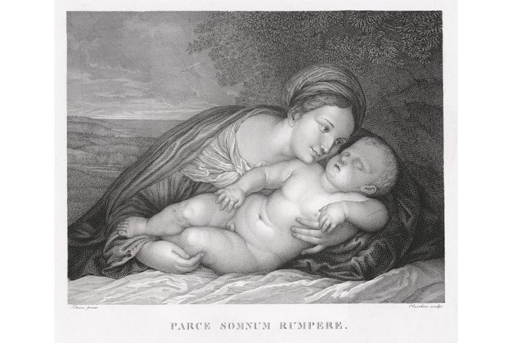Maria s Ježíškem, mědiryt , (1820)