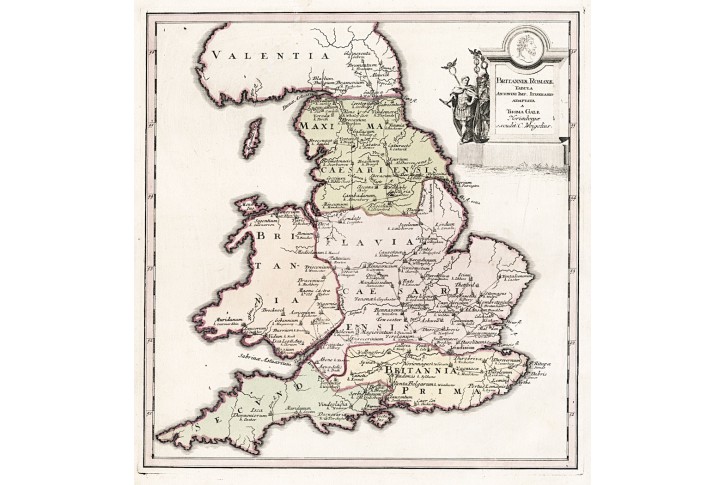 Weigel : Britannia, kolor. mědiryt, 1718