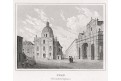 Praha Křížovníci, Kl. Universum, oceloryt, (1840)