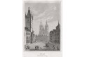 Praha Týn, Kl. Universum, oceloryt, (1840)