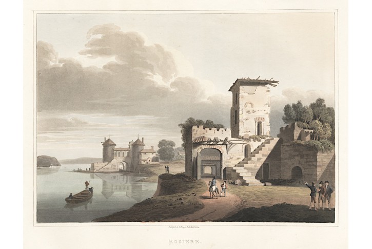 Rosier, barevná akvatinta, R. Bowyer 1816