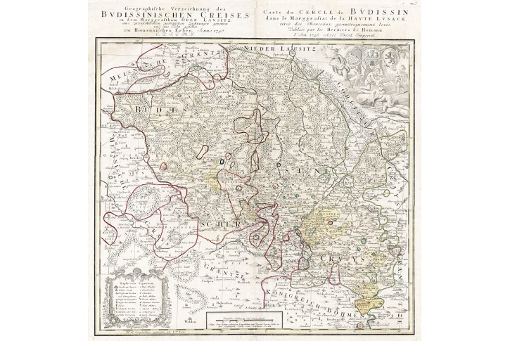 Homann dědicové : Lužice Budišín, mědiryt, 1760