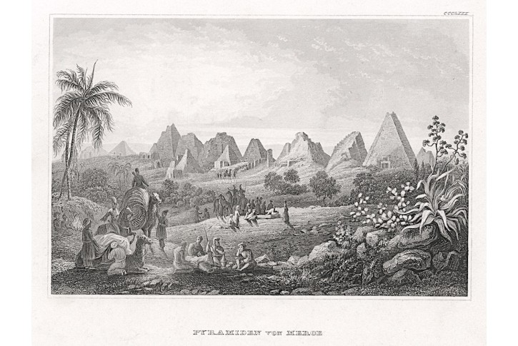 Meroe Sudan, Meyer, oceloryt, 1850