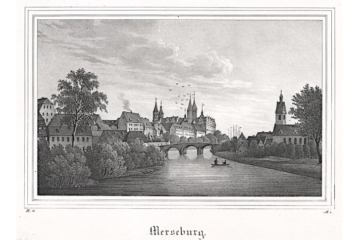 Merseburg , litografie, (1840)