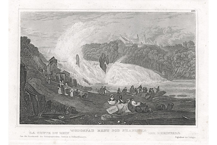 Rheinfall, Meyer, oceloryt, 1850