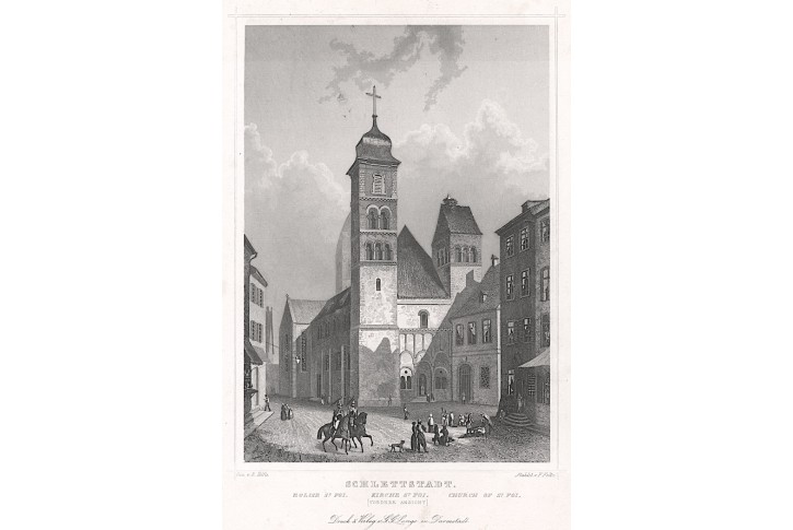 Sélestat St. Foi, Lange, oceloryt, 1850