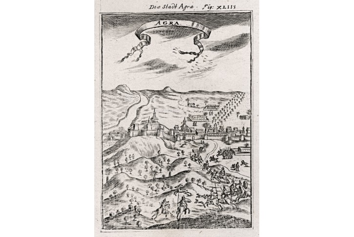 Agra , Mallet, mědiryt, 1719