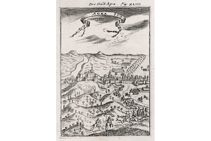 Agra , Mallet, mědiryt, 1719