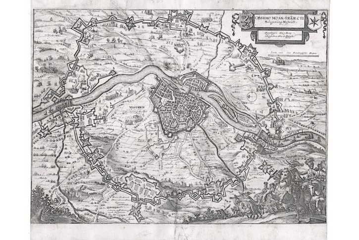 Maastricht obléhání, Merian,  mědiryt,  (1650)