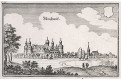 Neuhaus Schloss, Merian,  mědiryt,  (1650)