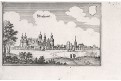 Neuhaus Schloss, Merian,  mědiryt,  (1650)
