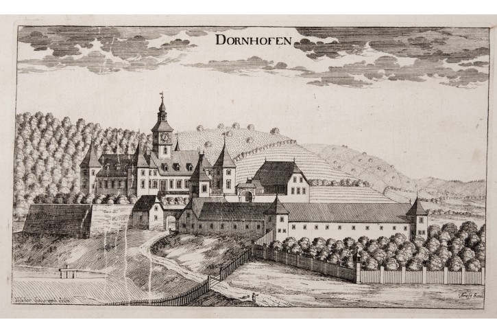Dornhofen , Vischer , mědiryt, 1681