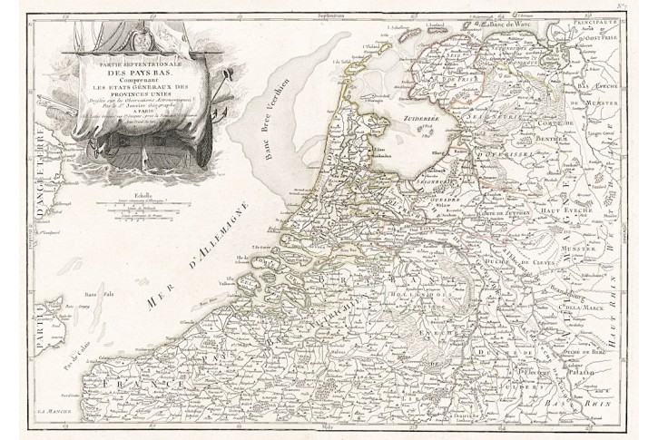 Janvier R.: Belgie Holandsko, kolor. mědiryt, 1783