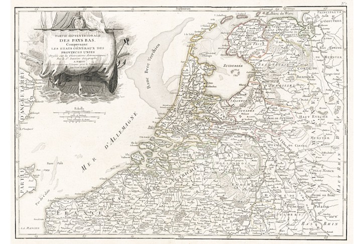 Janvier R.: Belgie Holandsko, kolor. mědiryt, 1783