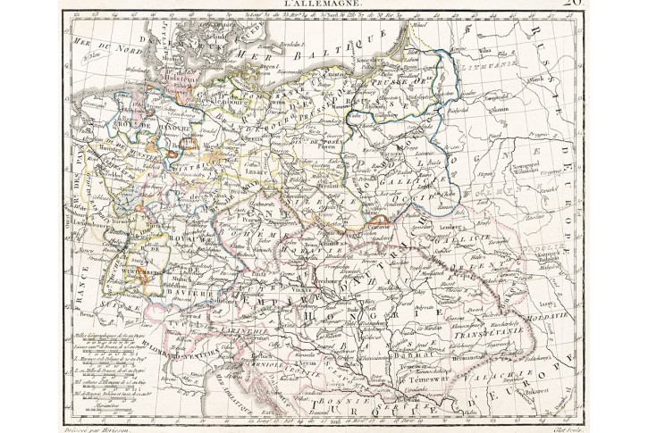 Německo Čechy, mědiryt, (1820)