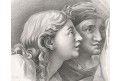Říman a  Afričanpodle Rafaela, crayon, (1780)