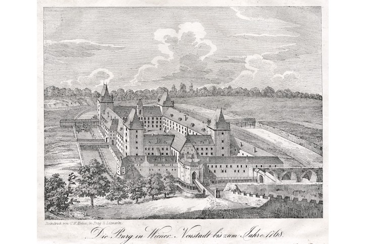 Wiener Neustadt, Medau, litografie, (1850)